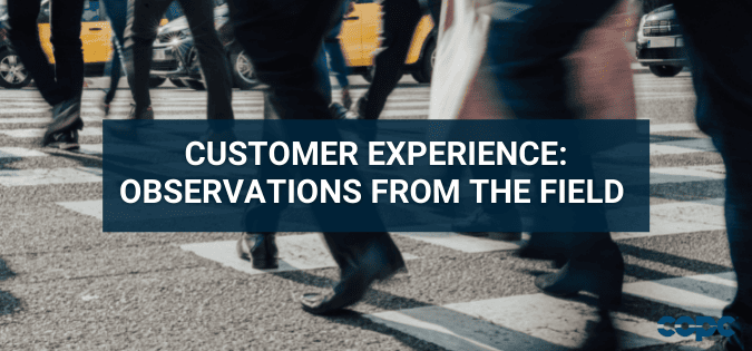 Blog Post: Customer Experience: Observations from the Field