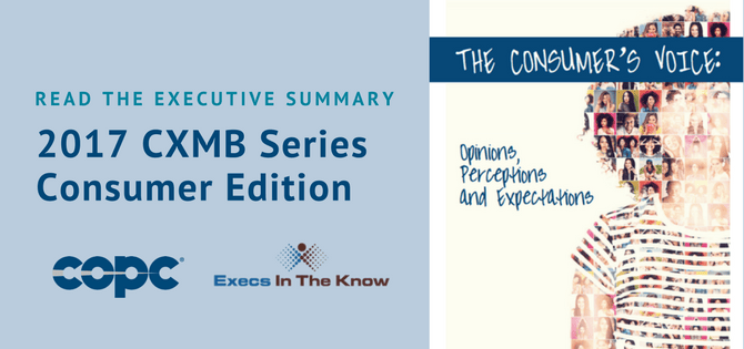 Announcing the Executive Summary for the 2017 CXMB Series Consumer Edition Report