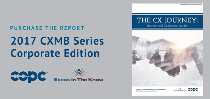 The 2017 Corporate Edition of the Customer Experience Management Benchmark (CXMB) Series Available Now! thumbnail Image 