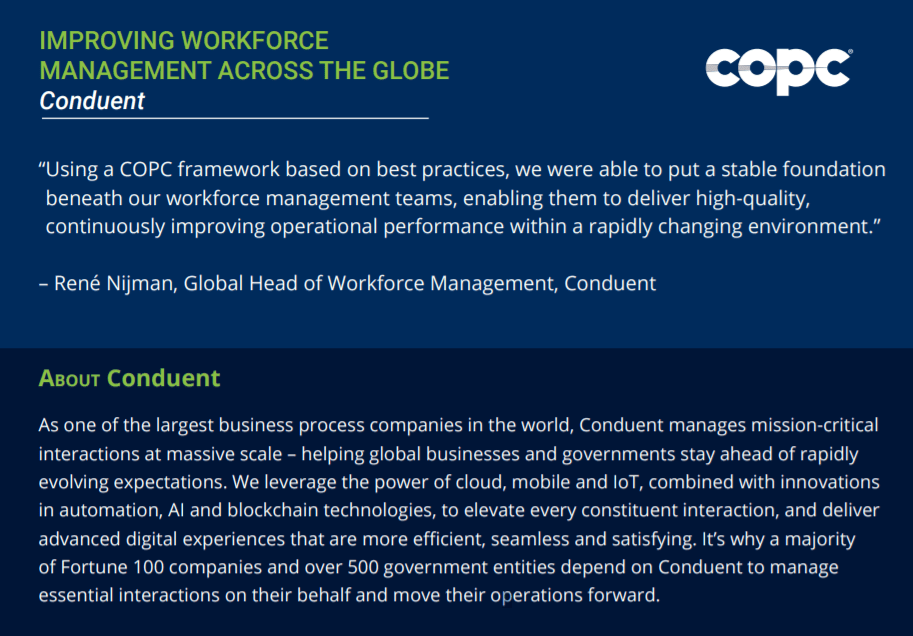 Large Business Process Company Improves Workforce Management Across the Globe