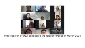 intro session of BLA conducted via teleconference in March 2020