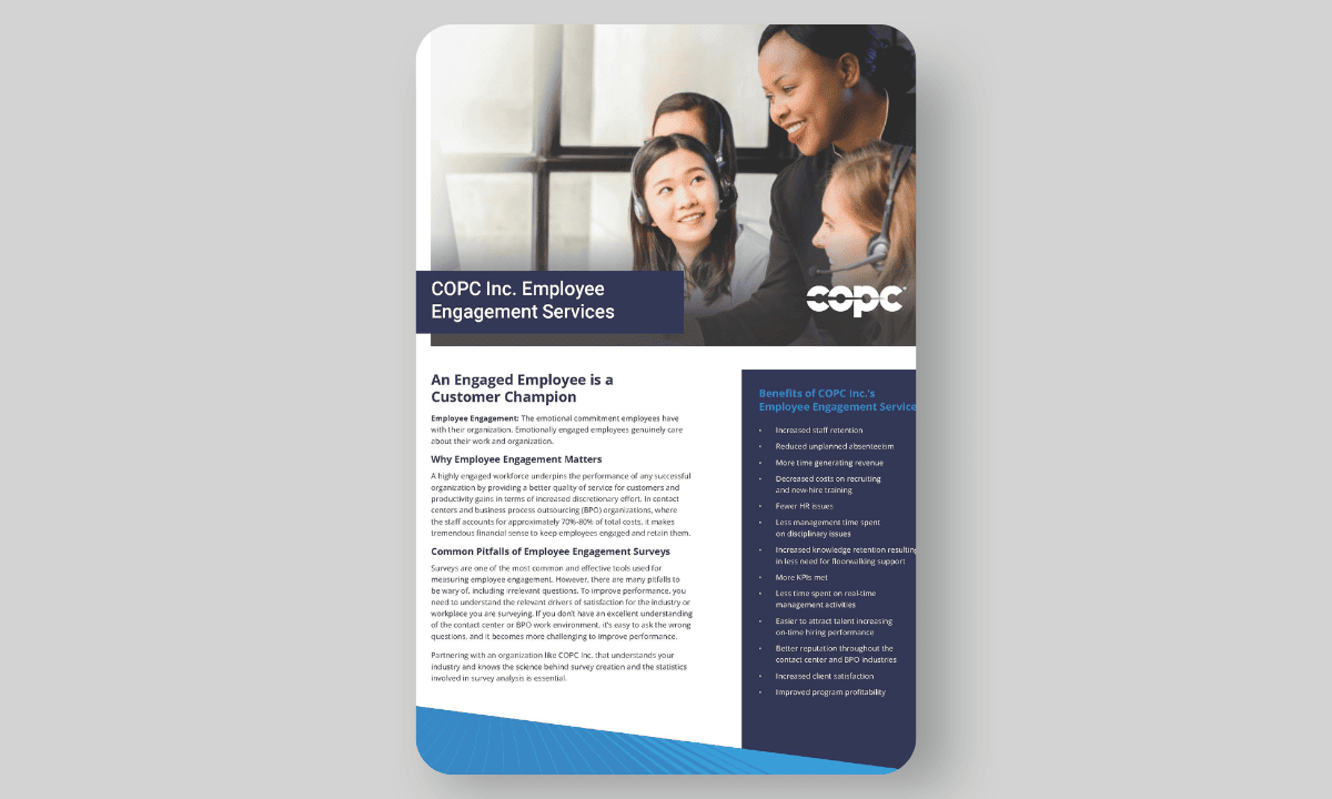 COPC Inc. Employee Engagement Services