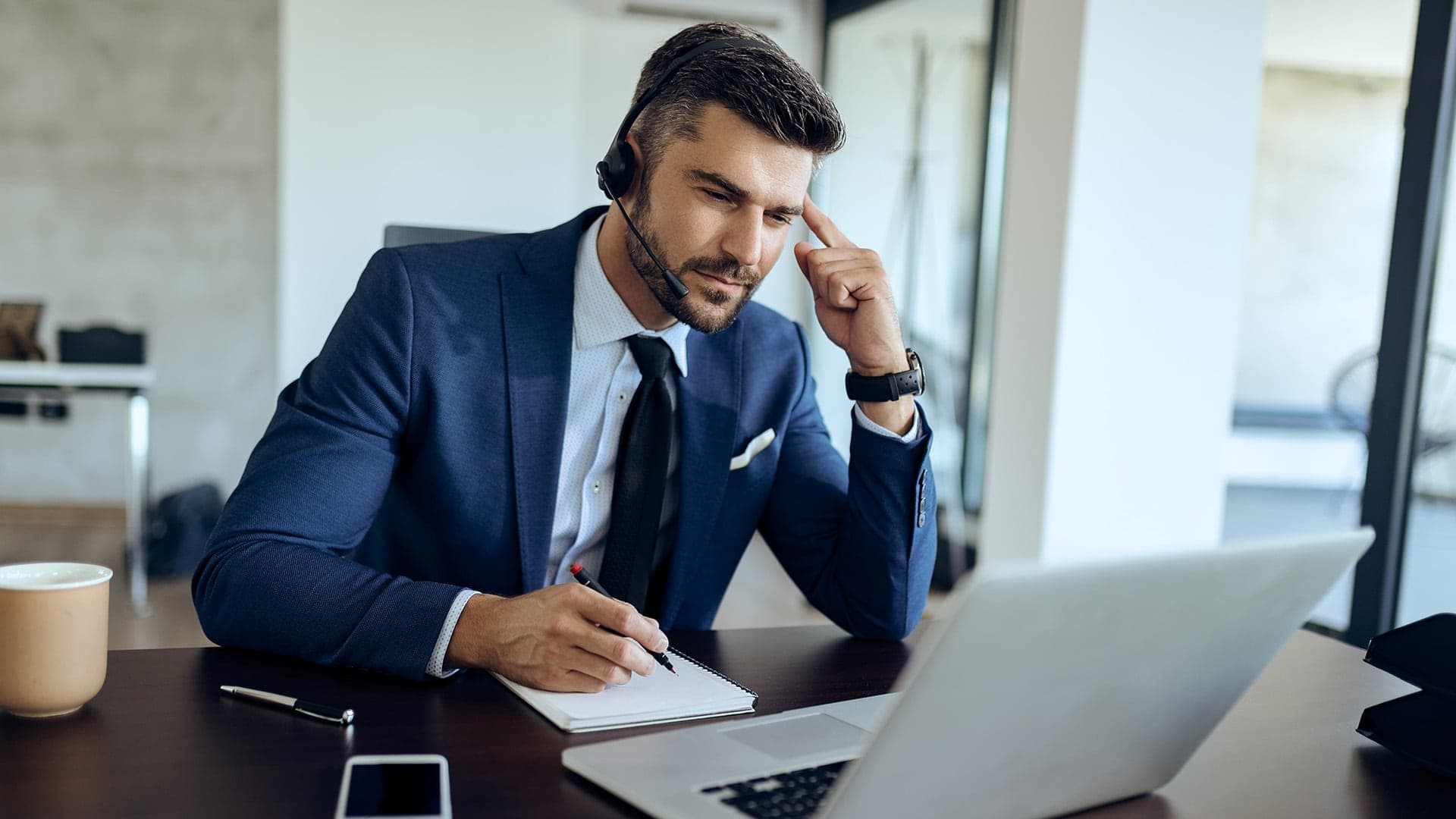 Image of employee actively engaging in COPC online training