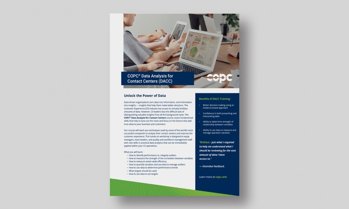 Data Analysis for Contact Centers