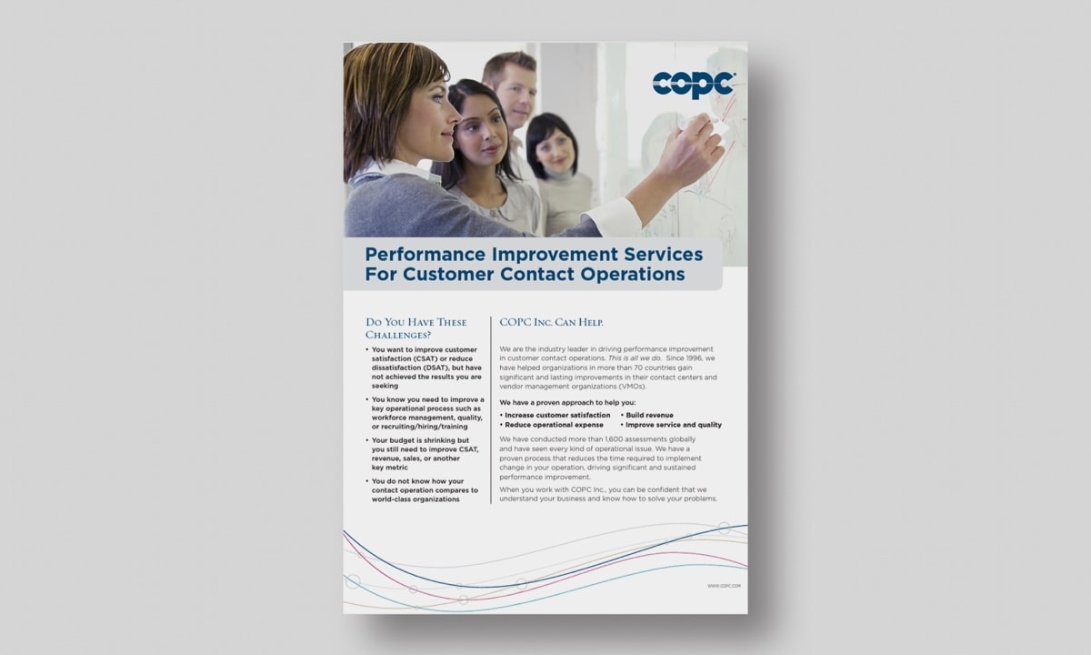 Performance Improvement Services for Customer Operations