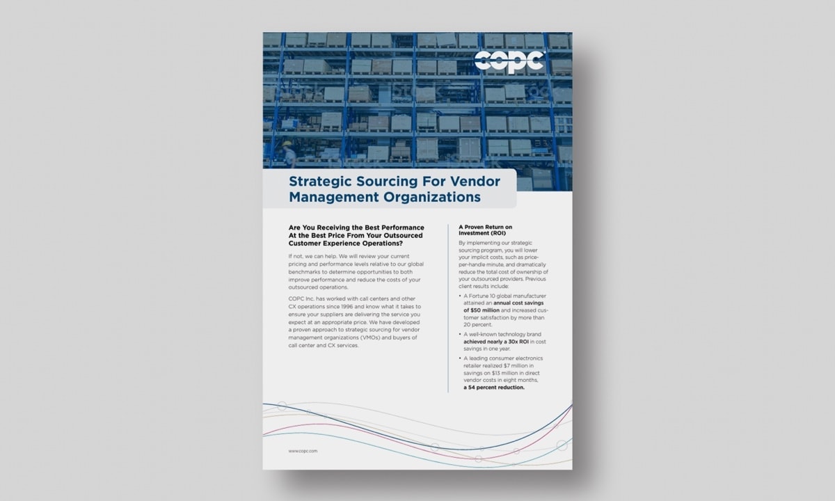 Strategic Sourcing for VMOs