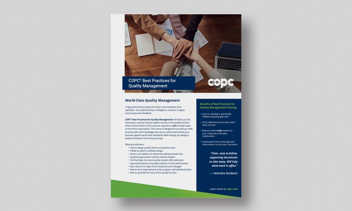 Best Practices for Quality Management