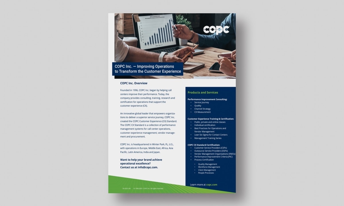 COPC Inc. CX Services Overview