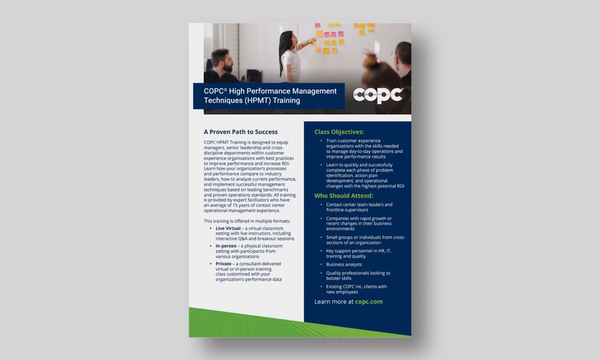 High Performance Management Techniques Training