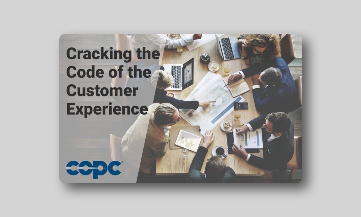 COPC Webinar "Cracking the Code of the Customer Experience"