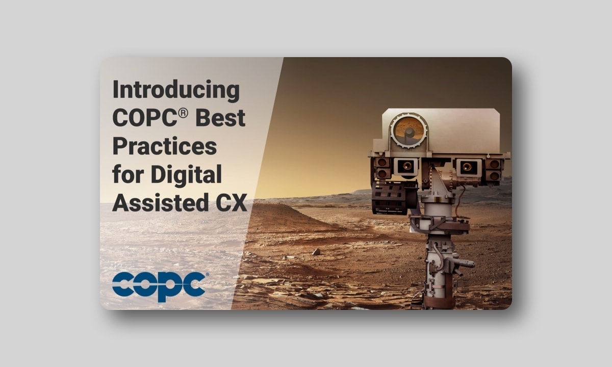 COPC "Introducing COPC Best Practices for Digital Assisted CX" Webinar