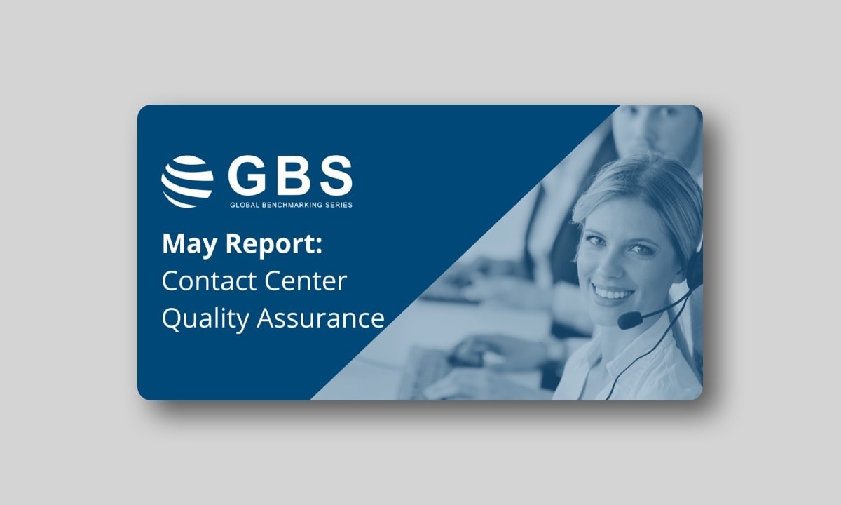 Global Benchmarking Series Contact Center Quality Assurance