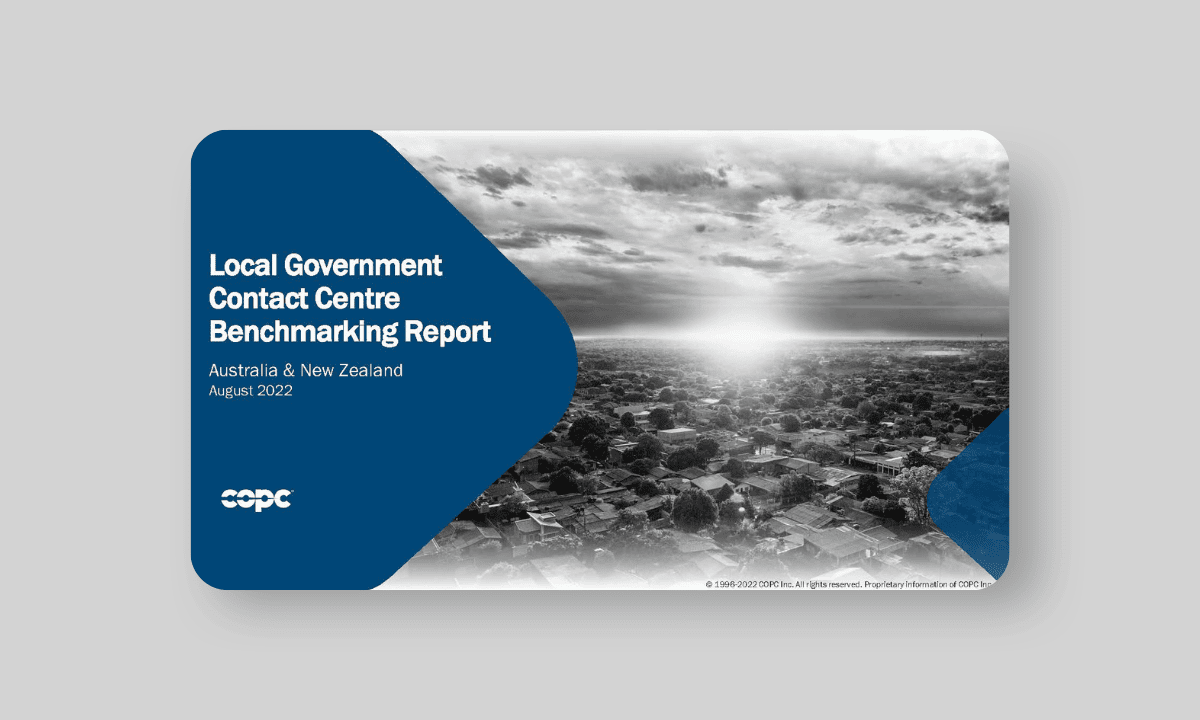 Local Government Contact Centre Benchmarking Report | Australia & New Zealand