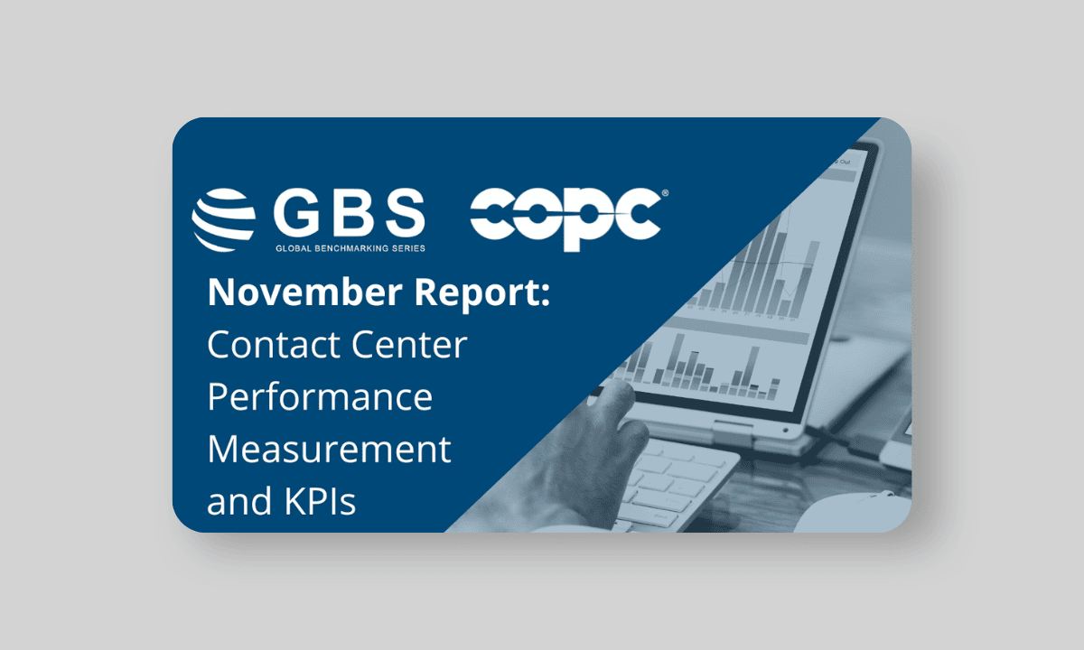 Global Benchmarking Series Webinar | Contact Center Performance Measurement & KPIs