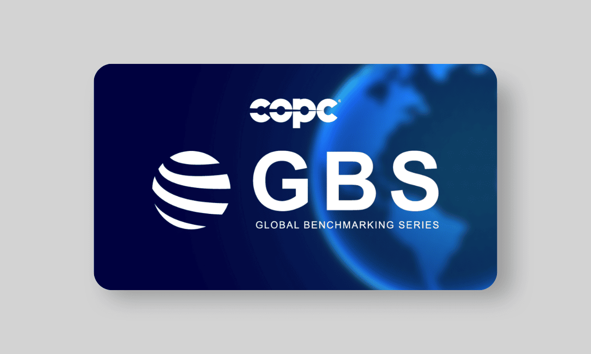 COPC Global Benchmarking Series logo and link to research: 2023 Global Benchmarking Surveys