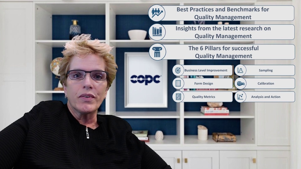 COPC® Best Practices for Quality Management Training Overview