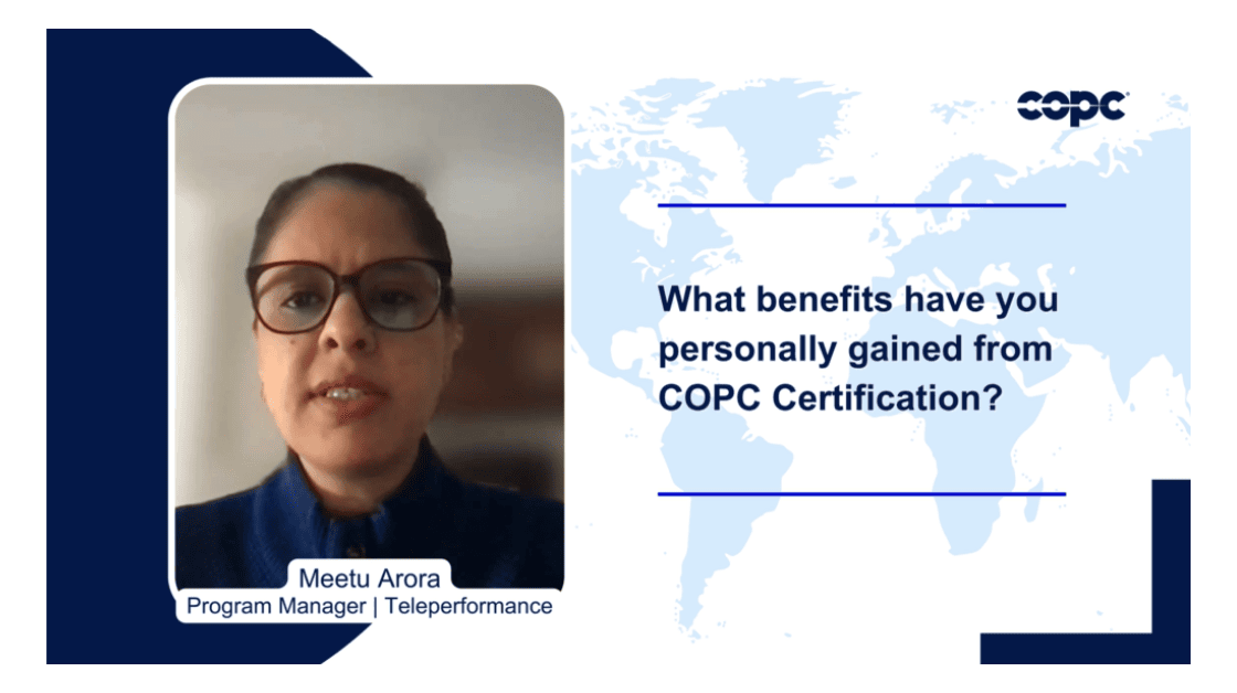 Teleperformance Certification to the COPC CX Standard Testimonial
