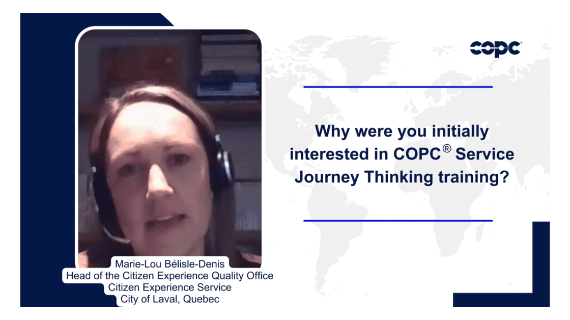 COPC® Service Journey Thinking Training Testimonial